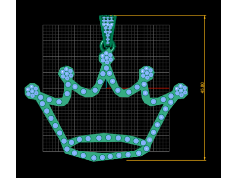 KING TAJJ PENDANT Modello di stampa 3D