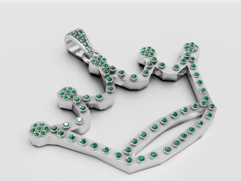 KING TAJJ PENDANT Modello di stampa 3D