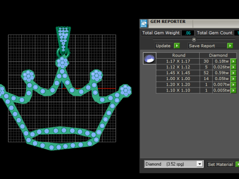 KING TAJJ PENDANT Modello di stampa 3D