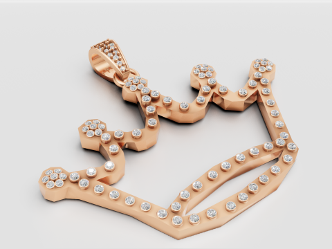 KING TAJJ PENDANT Modello di stampa 3D