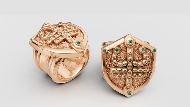 3D GOLD LOG RING 3D 프린트 모델 .c4d .max .obj .3ds .fbx .stl .blend