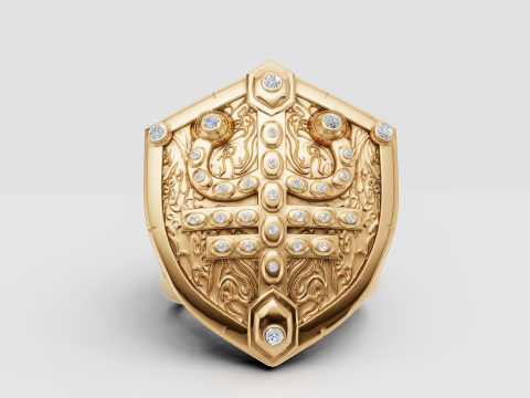 3D GOLD LOG RING 3D 프린트 모델