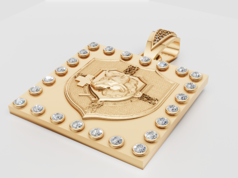 SQUAR LOGO PENDANT Modello di stampa 3D