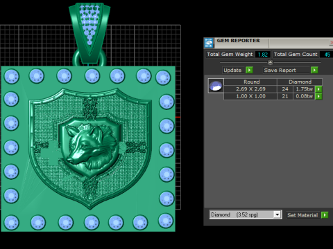 SQUAR LOGO PENDANT Modello di stampa 3D