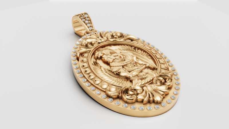 ROUND MEN HOURS PENDANT 3Dプリントモデル .c4d .max .obj .3ds .fbx .stl .blend