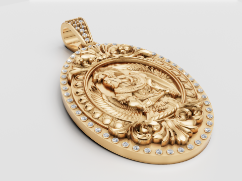 ROUND MEN HOURS PENDANT Modello di stampa 3D
