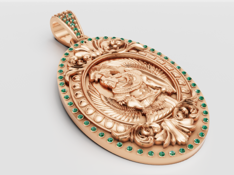 ROUND MEN HOURS PENDANT 3D Принт Модель