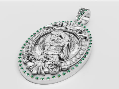 ROUND MEN HOURS PENDANT 3D Принт Модель