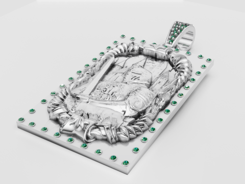 3D GOLD PENDANT 3d printable model Modello di stampa 3D