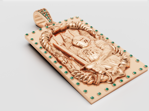 3D GOLD PENDANT 3d printable model 3D Принт Модель