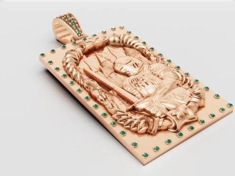 3D GOLD PENDANT 3d printable model 3D Print Model