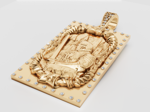 3D GOLD PENDANT 3d printable model 3D Принт Модель