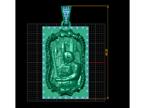 3D GOLD PENDANT 3d printable model 3D Print Model