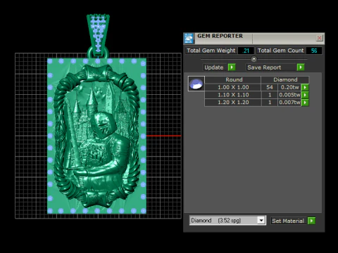 3D GOLD PENDANT 3d printable model 3D Print Model