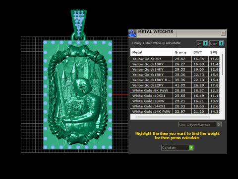 3D GOLD PENDANT 3d printable model 3D Принт Модель