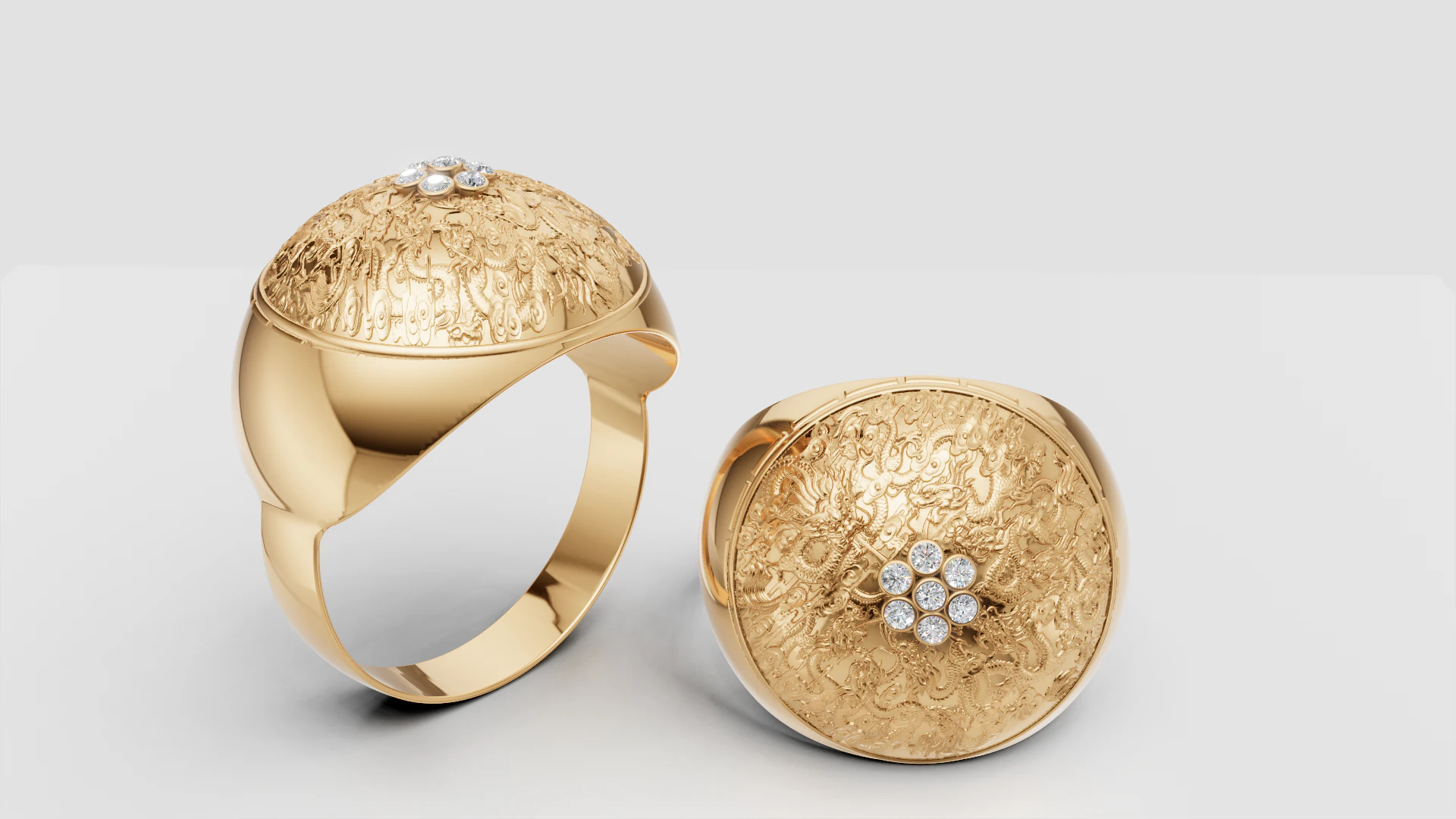 3D GOLD RING 3D Print Model .c4d .max .obj .3ds .fbx .stl .blend 