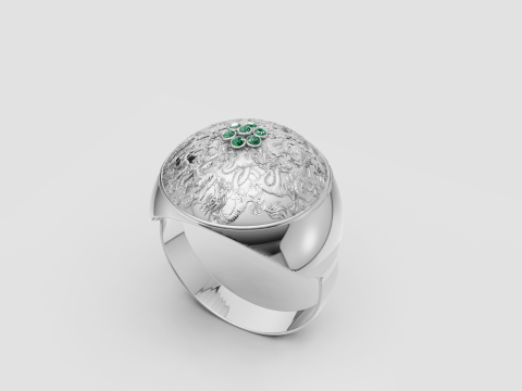 3D GOLD RING Model Cetak 3D