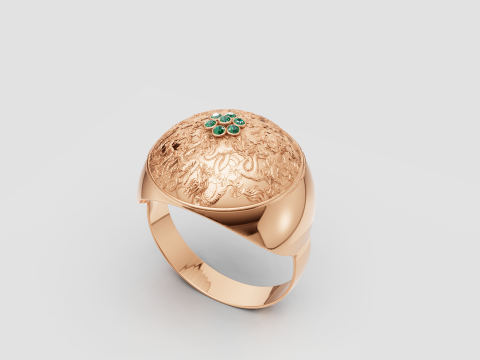 3D GOLD RING Model Cetak 3D