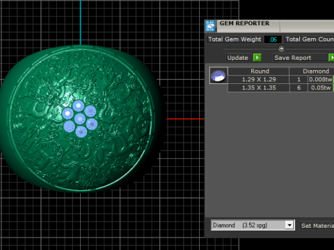 3D GOLD RING Model Cetak 3D