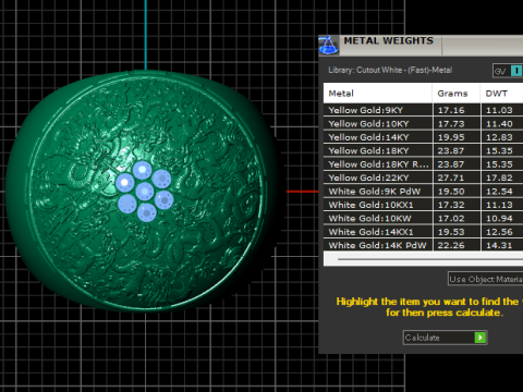 3D GOLD RING Model Cetak 3D