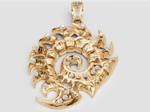 3D GOLD PENDANT 3D Принт Модель