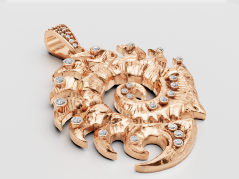 3D GOLD PENDANT 3D Принт Модель
