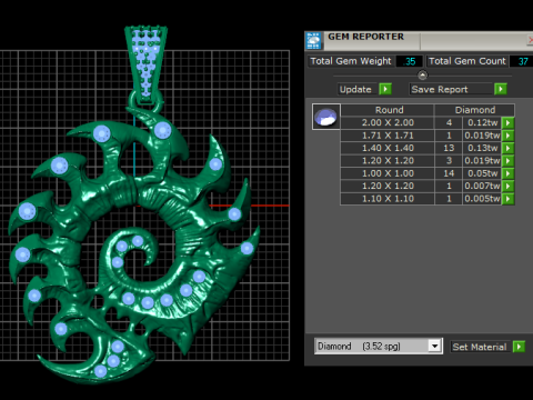 3D GOLD PENDANT 3D Принт Модель
