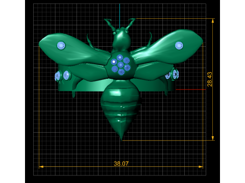 BUTTERFLY GOLD PENDANT Model Cetak 3D