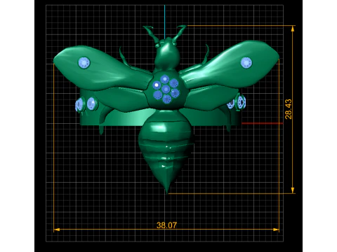 BUTTERFLY GOLD PENDANT 3D Print Model