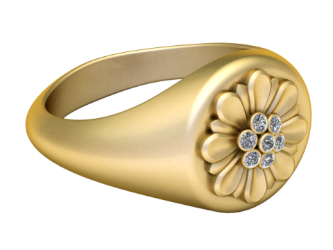 3D GOLD RING 3Dプリントモデル