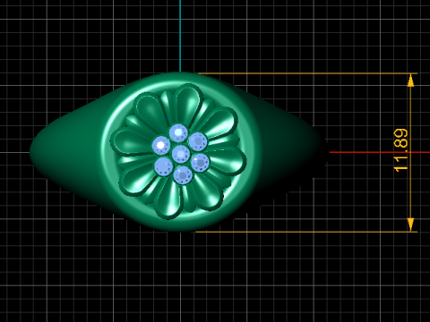 3D GOLD RING 3Dプリントモデル