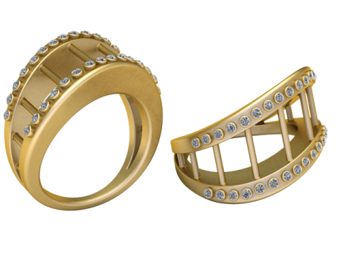 3D Gold Ring 3D Printable Model 3D Принт Модель
