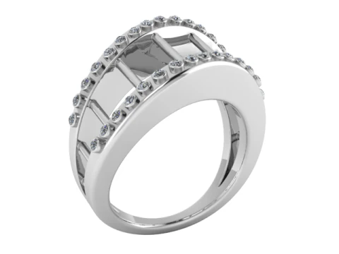 3D Gold Ring 3D Printable Model 3D Print Model