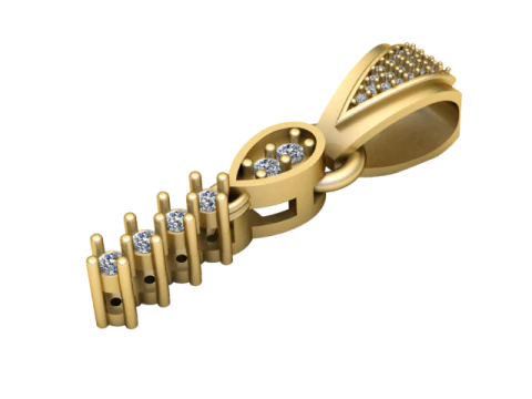 PENDENTIF EN OR 3D Modèles 3D en vedette