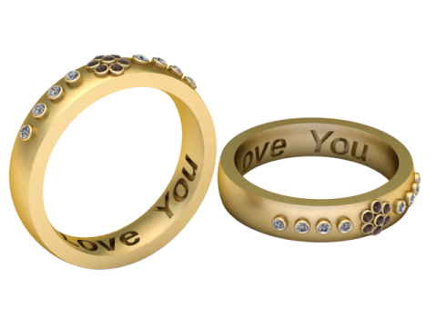 3D GOLD BRACLETS PENDANT 3D 프린트 모델