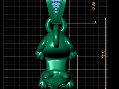 CAT GOLD PENDANT 3D 打印模型