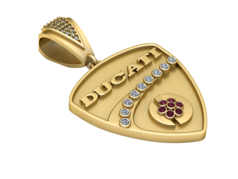 DUCATI LOGO GOLD DESIGN PENDANT 3D Принт Модель