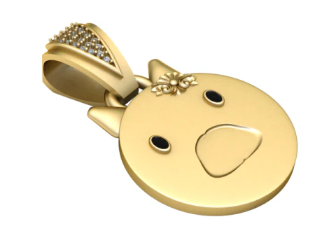 CIONDOLO FACCE DI GATTO Modello di stampa 3D