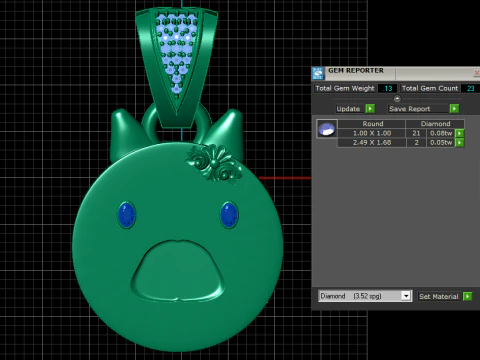 CAT FACES PENDANT 3D Print Model