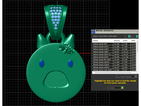 CAT FACES PENDANT 3D Print Model