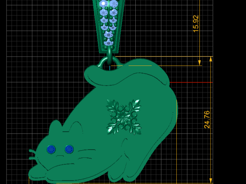 CAT PENDANT 3D 打印模型