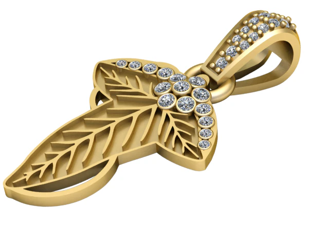 LEAVES PENDANT 3D Print Model .c4d .max .obj .3ds .fbx .stl .blend