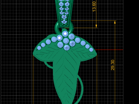 LEAVES PENDANT 3D Baskı Modeli
