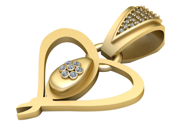 HEART PENDANT 3D Print Model .c4d .max .obj .3ds .fbx .stl .blend 