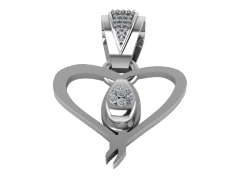 HEART PENDANT 3Dプリントモデル