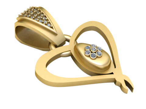 HEART PENDANT 3Dプリントモデル