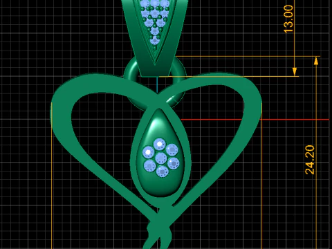 HEART PENDANT 3D Print Model
