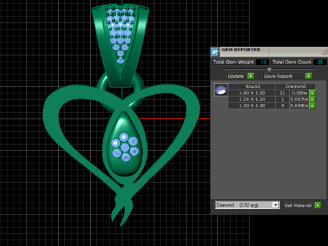 HEART PENDANT 3Dプリントモデル
