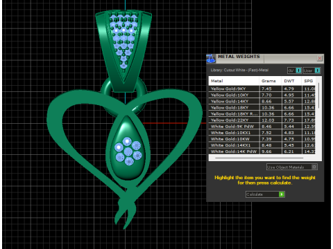 HEART PENDANT 3Dプリントモデル