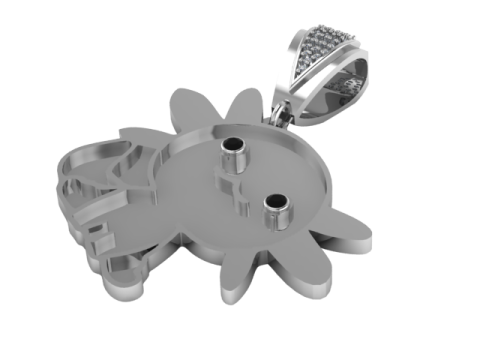 CAT GOLD PENDANT 3D 프린트 모델